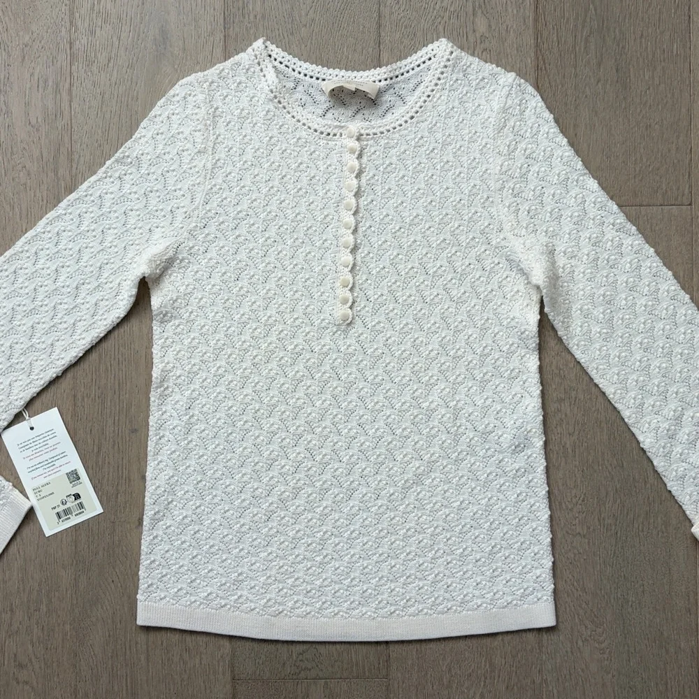 NWOT sezane alexa jumper ecru size small - Picture 4 of 16